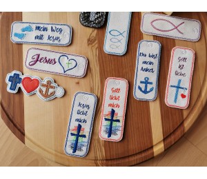 Stickserie ITH - Christliche Motive Lesezeichen Anhänger